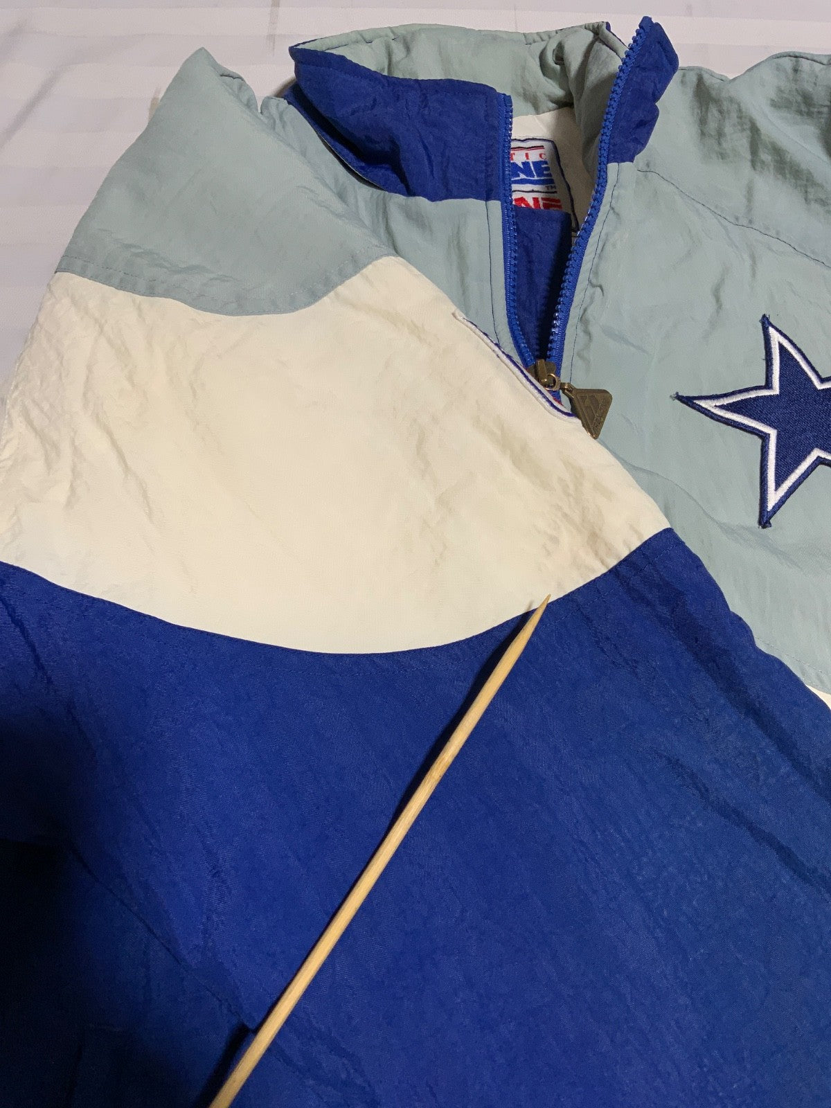 Vintage Dallas Cowboys Apex One Jacket Medium Full Zip Puffer Nfl Pro Line