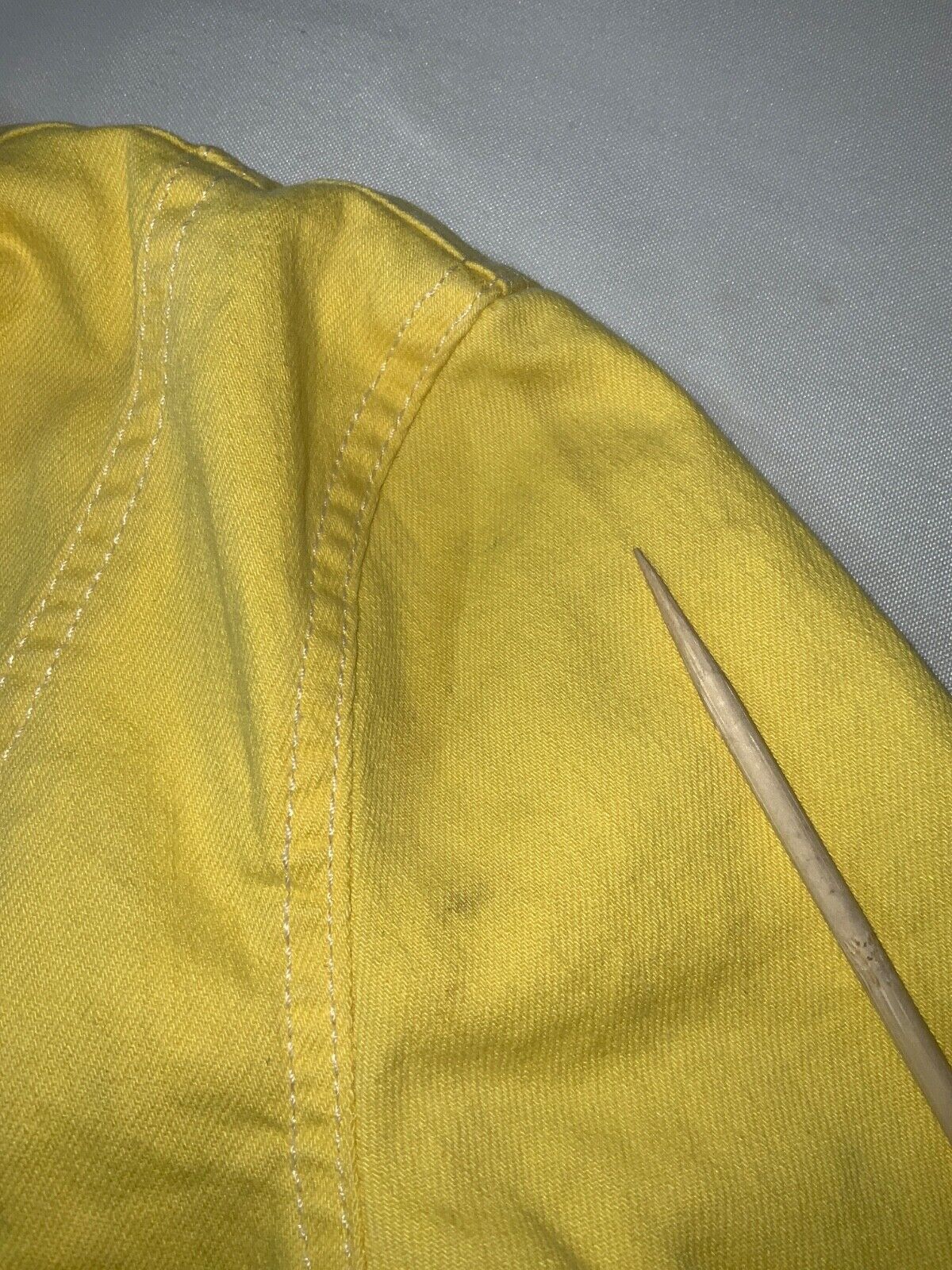 Vintage Lauren Jeans Co. Women's Denim Jean Jacket Small Yellow Full Zip 90s
