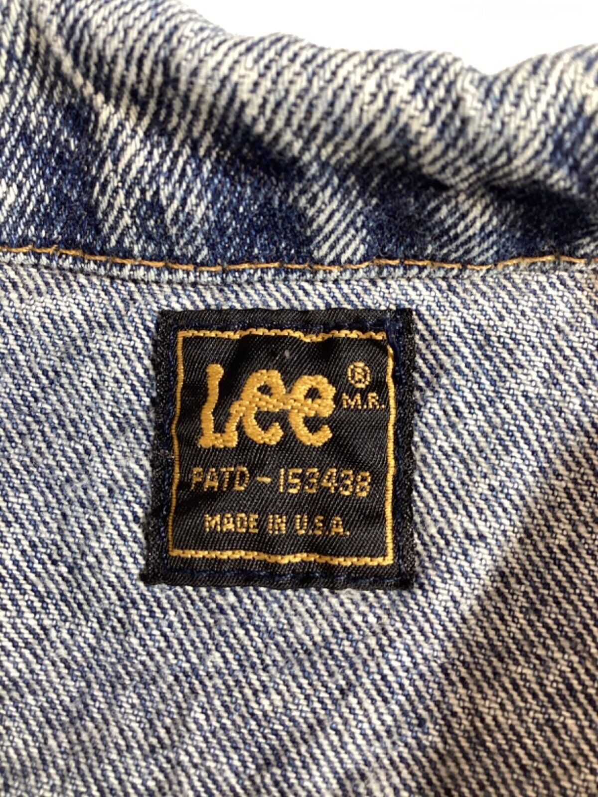 Vintage Lee Denim Jean Jacket XS Blue Long Sleeve Made Usa Acid Wash 1980s