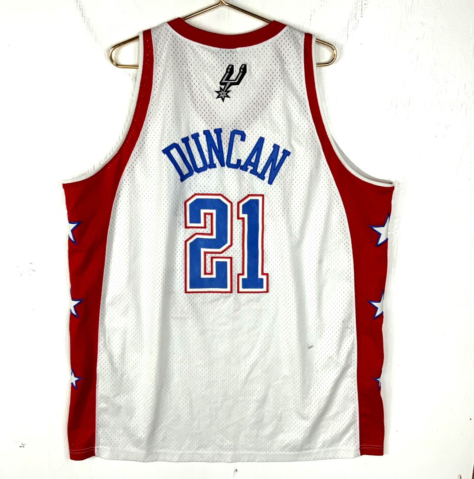 Vintage Nike Tim Duncan All Star Game Jersey 3XL White Nba