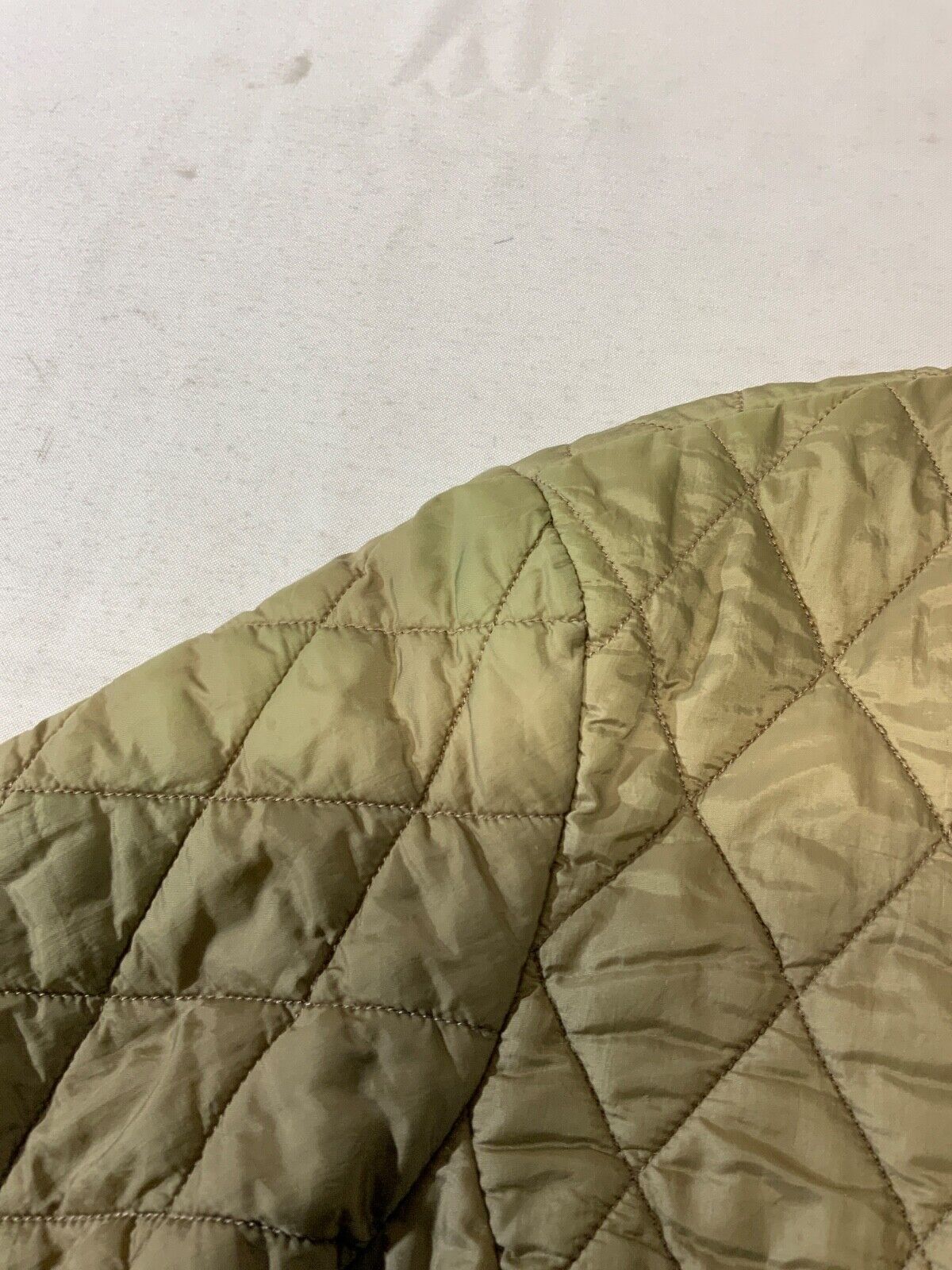 Barbour Women's Quilted Jacket Small Beige Snap Button
