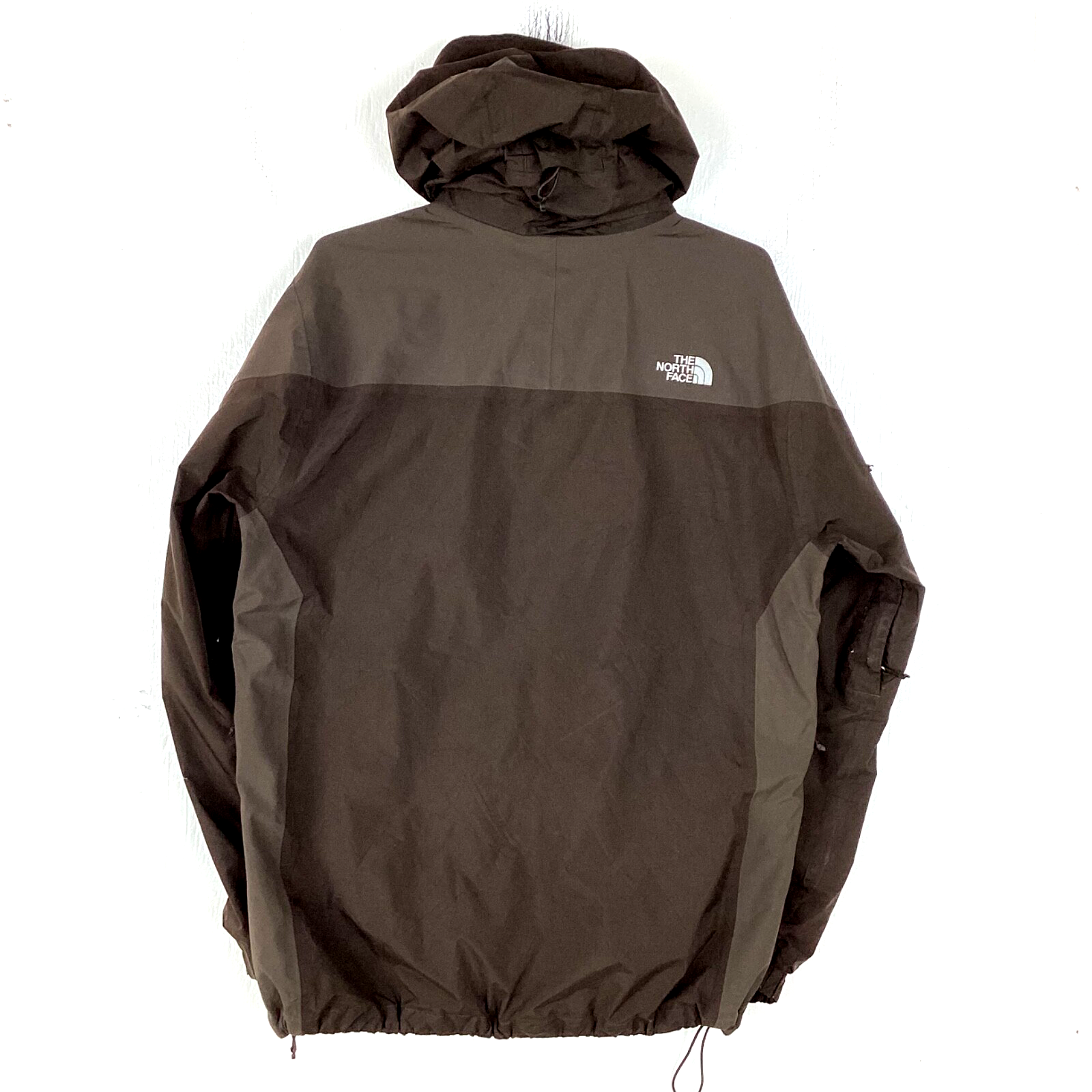 The North Face Windbreaker Jacket Size Large Brown Hooded Full Zip