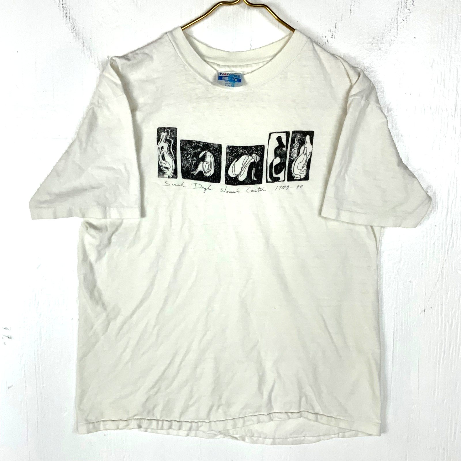Vintage Sarah Doyle Women’s Center T-Shirt Large Single Stitch 1990 Made Usa