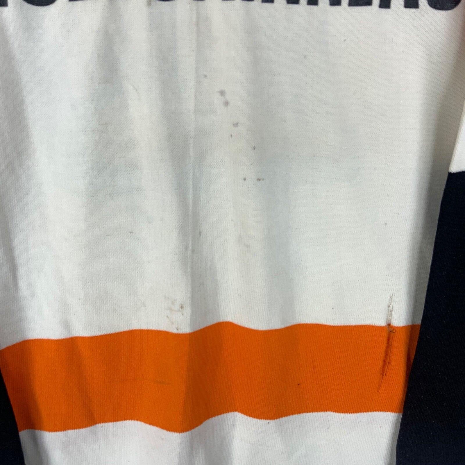 Vintage 1970s Hockey Jersey 2XL White