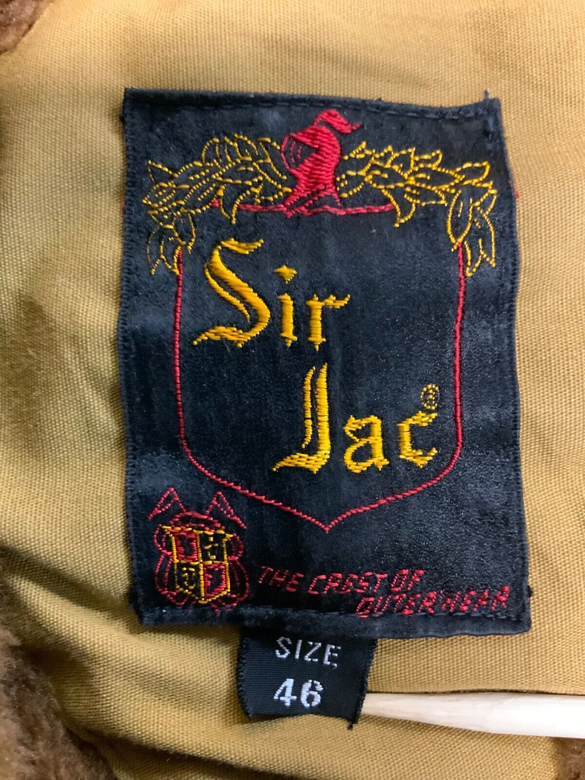 Vintage 1980s Sir Jac Bomber Jacket Large Brown Full Zip Lined