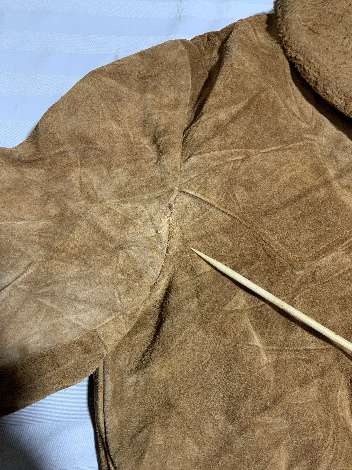 Vintage Schott Rancher Western Suede Leather Jacket Small Made In Usa 1980s