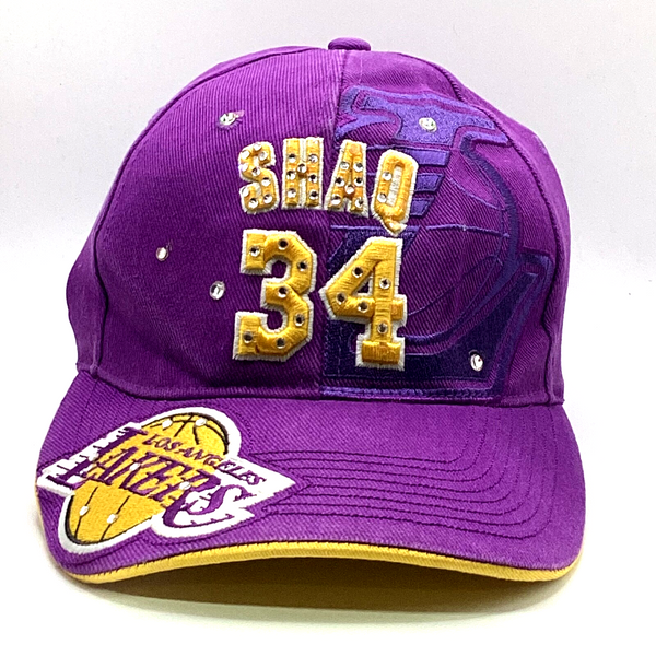 Vintage Los Angeles Lakers Drew Pearson Strap back Hat Cap Adjustable Rhinestone