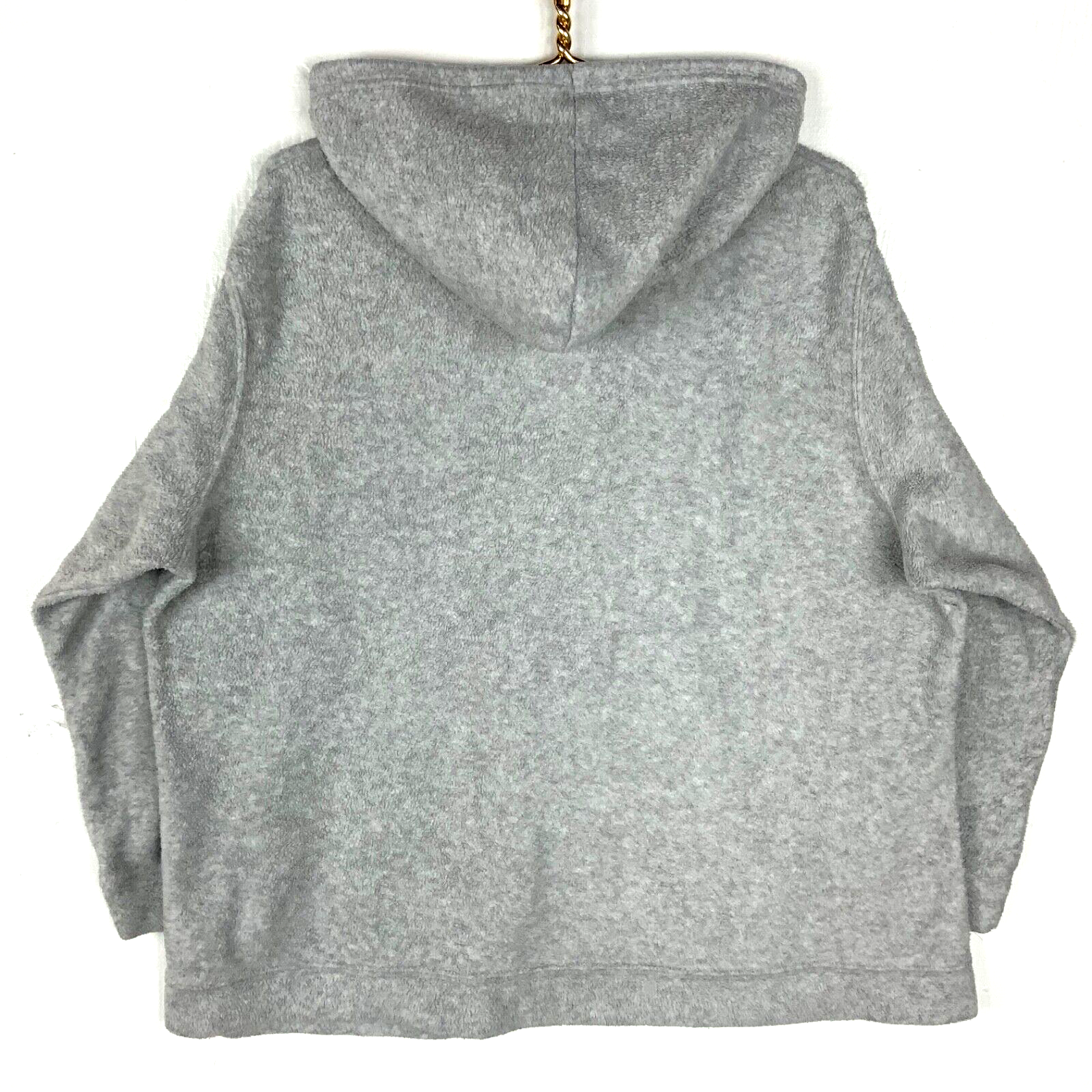 Vintage Disney Grumpy Fleece Sweater Jacket Women’s 2XL Gray Full Zip Hooded
