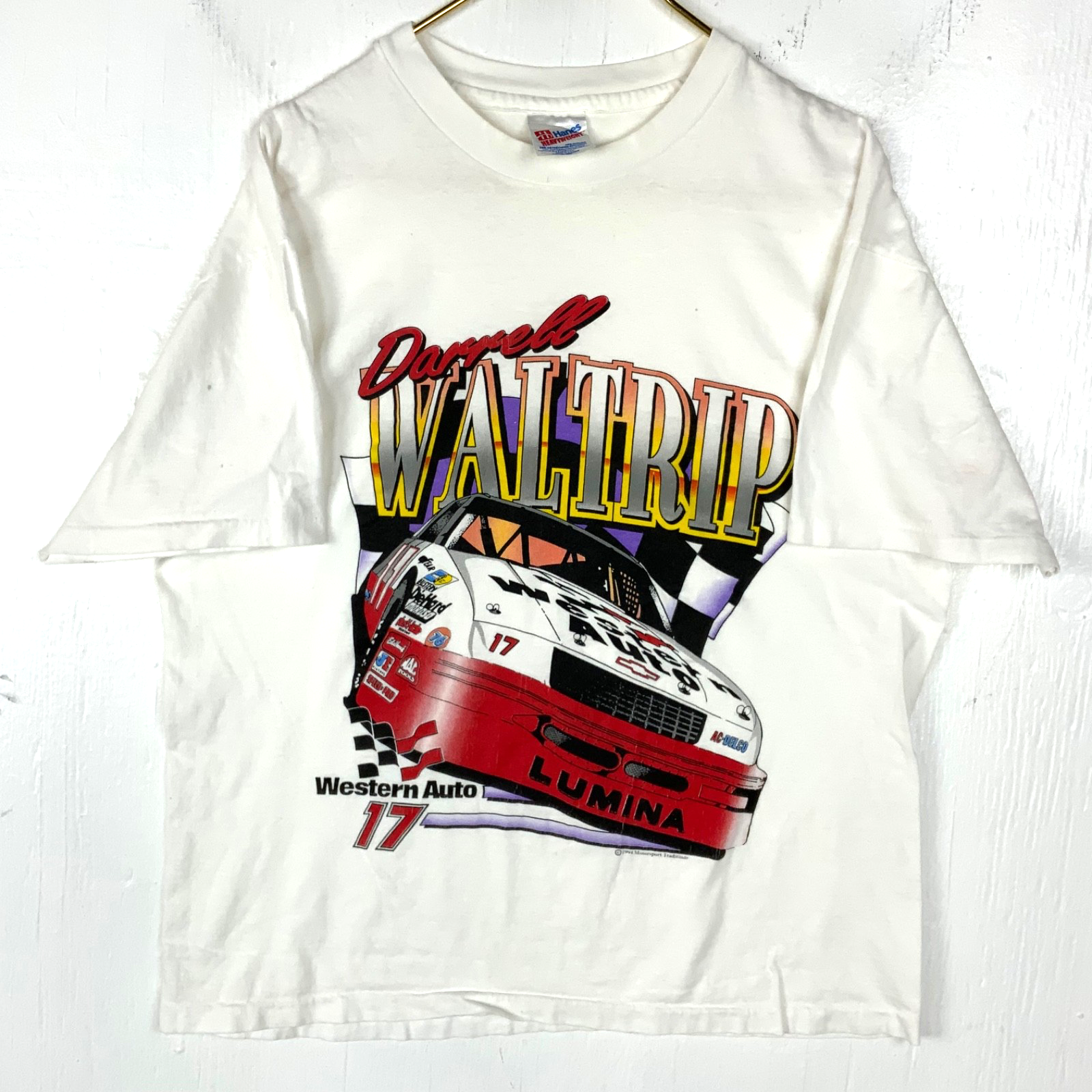 Vintage Nascar T-shirt Large Made Usa Single Stitch 1994 Darrell Waltrip 90s