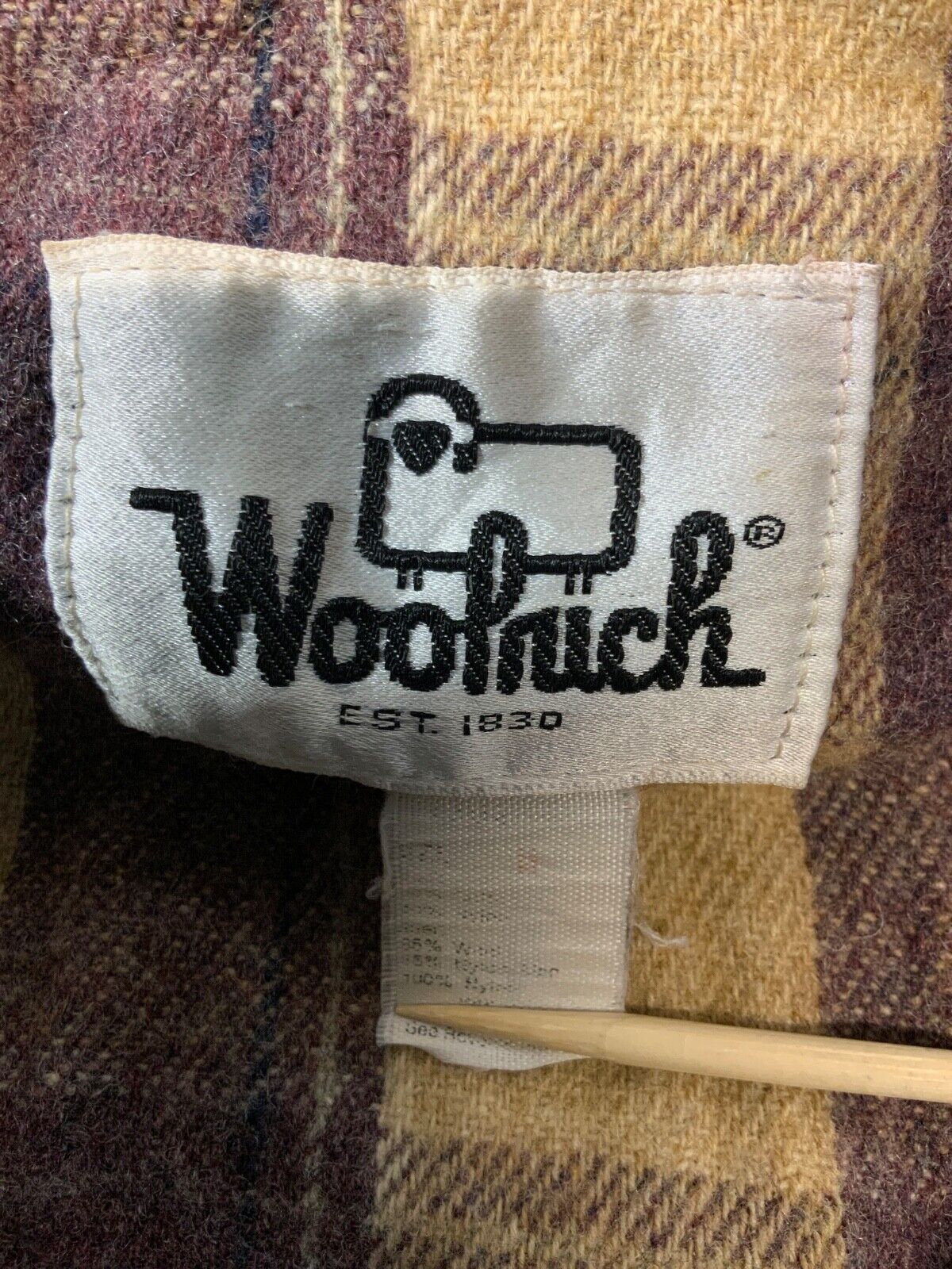 Vintage Woolrich Parka Jacket Medium Red Full Zip Wool Lined 90s