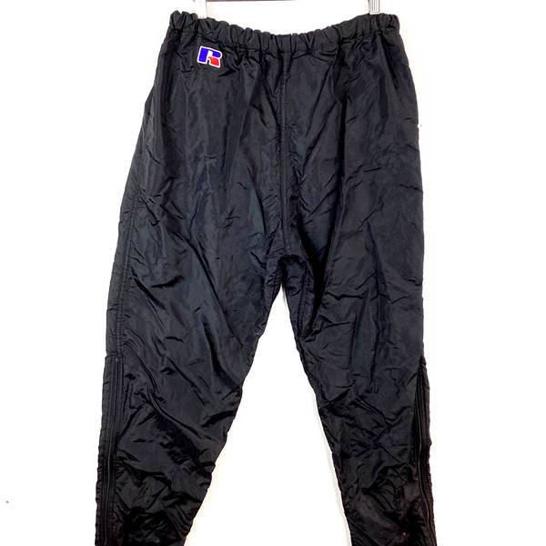 Vintage Russel Athletic Track Pants Size Medium Black Made In Usa Lined 90s