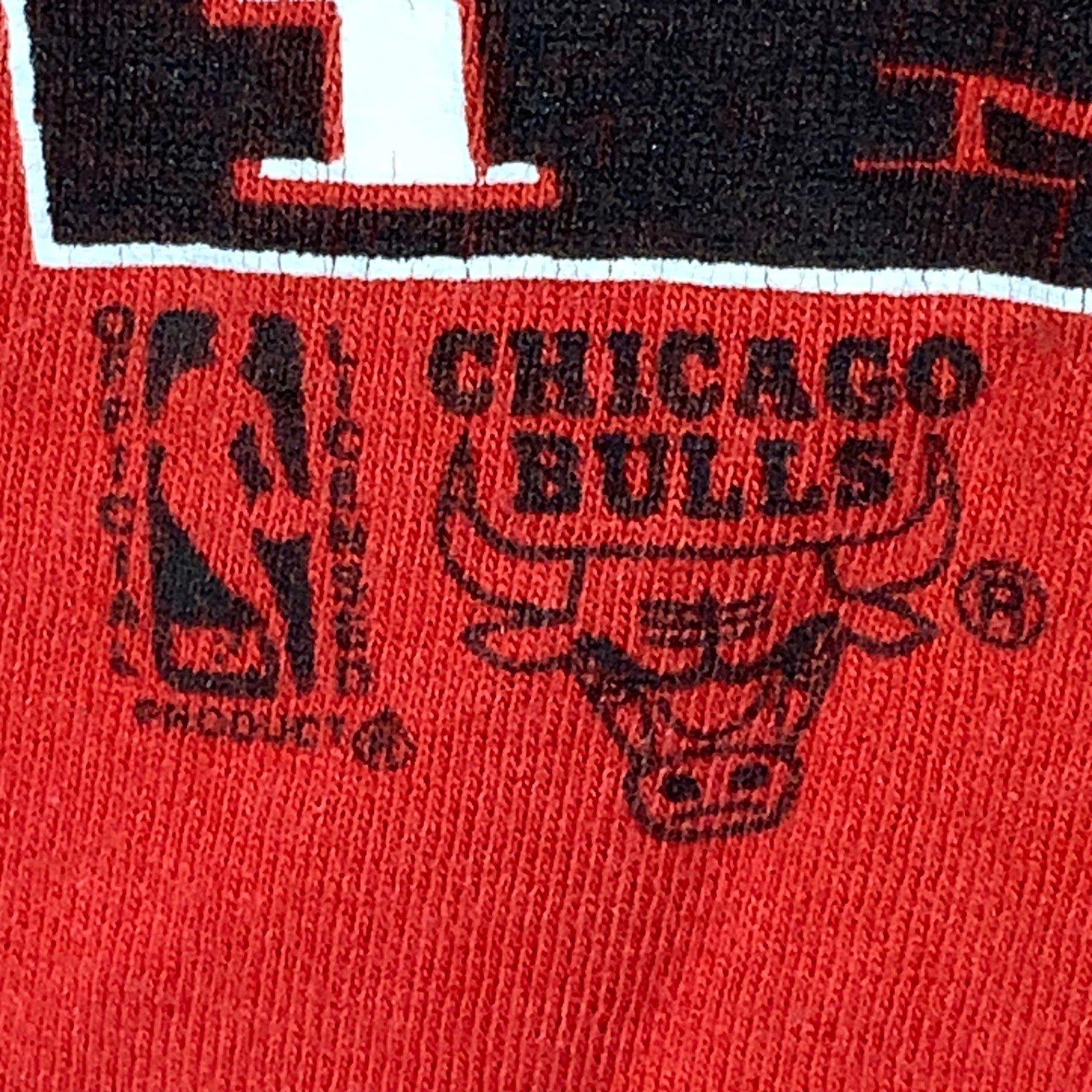 Vintage Chicago Bulls T-Shirt XL Red Single Stitch Nba 1993 Eastern Champs 90s