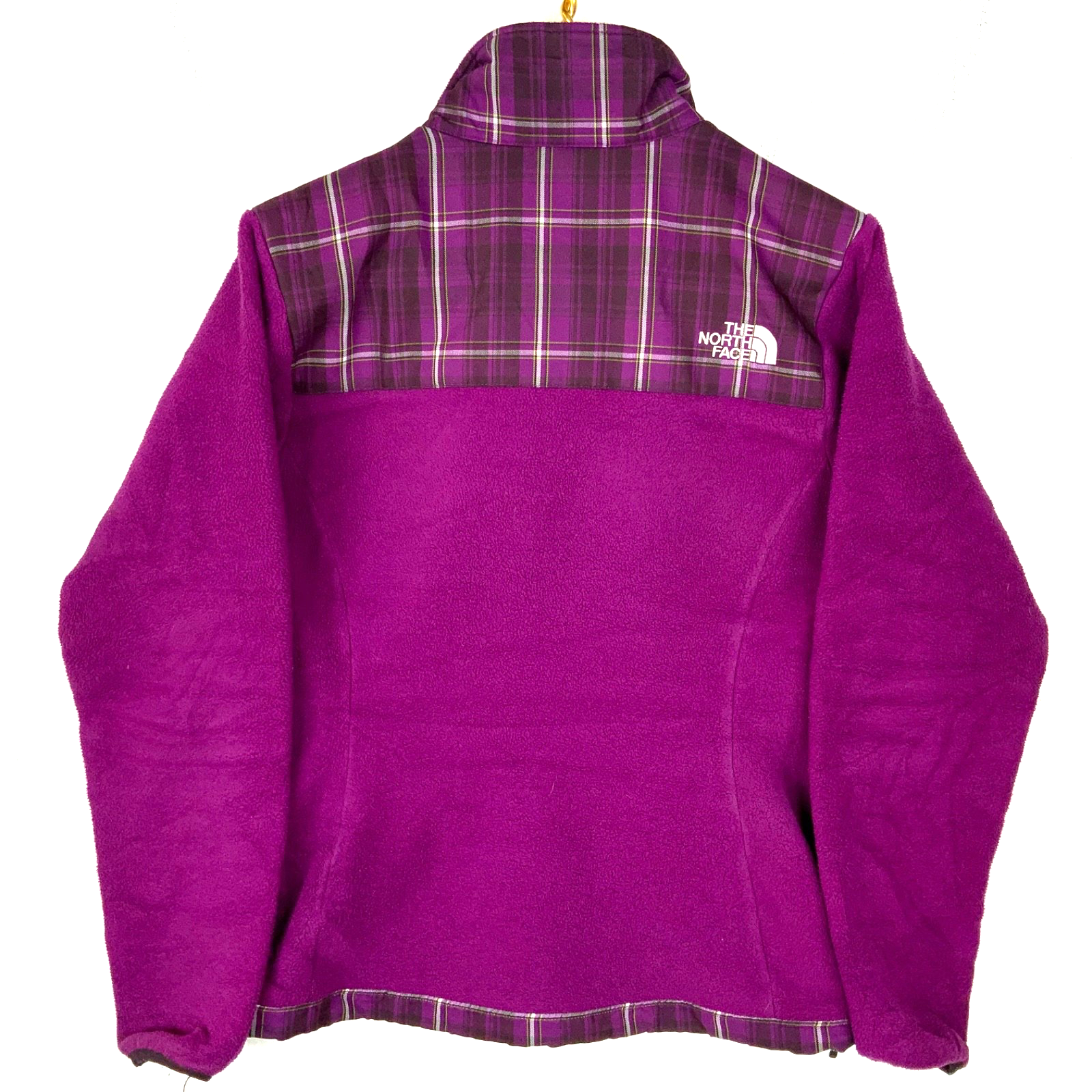 The North Face Denali Fleece Sweater Jacket Women's XS Purple Full Zip Checkered