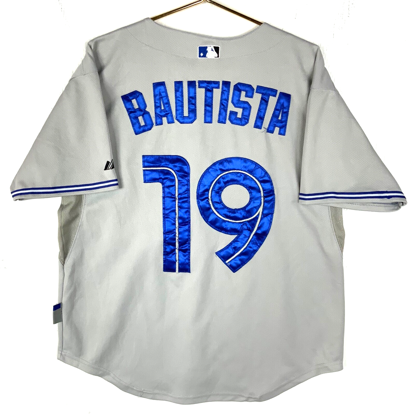 Toronto Blue Jays Majestic Jersey Size 48 Large Gray Mlb Authentic José Bautista