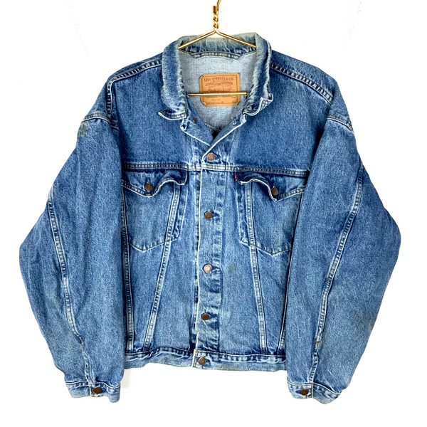 Vintage Levi’s Denim Jean Jacket XL Blue Medium Wash 90s