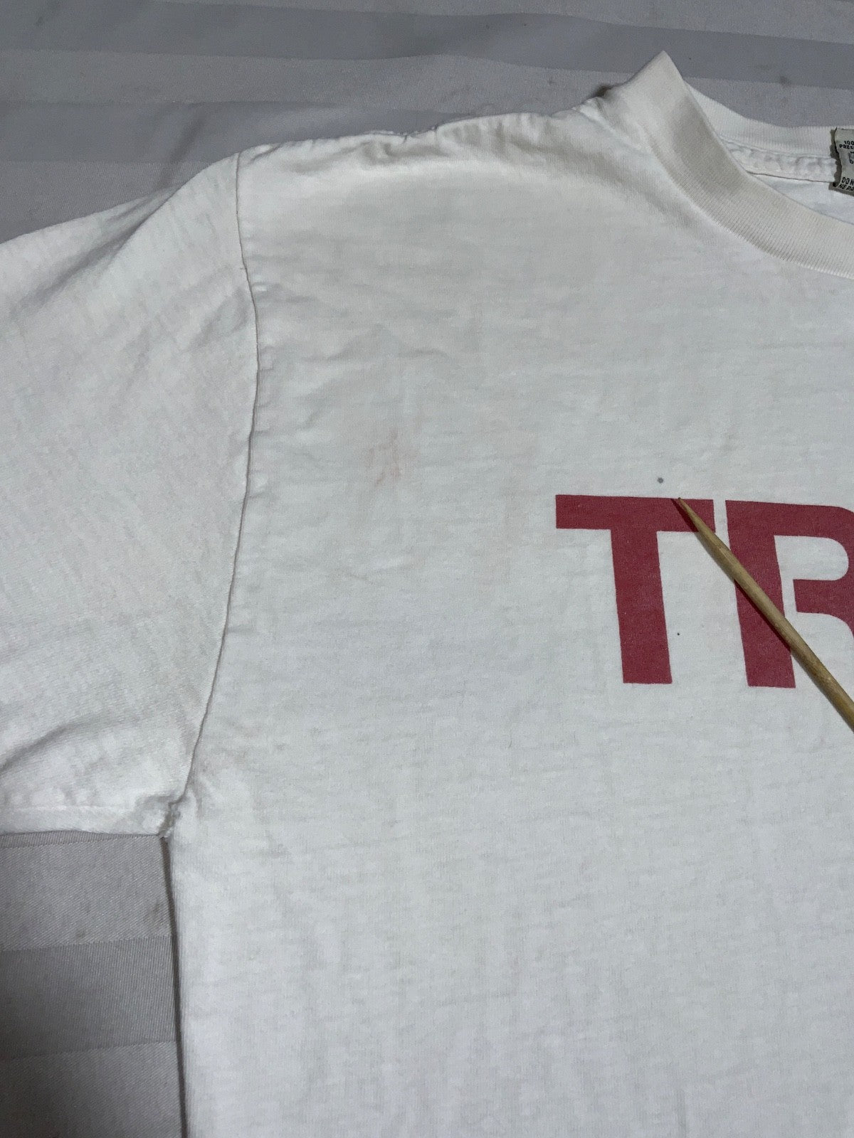 Vintage Tridel Roots T-Shirt Large White Made In Canada Single Stitch 90s