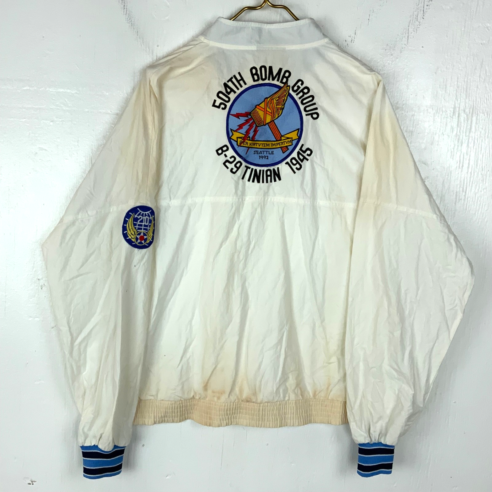 Vintage Us Air Force Jacket Large Made Usa 504th Bomb Group Made In Usa 90s