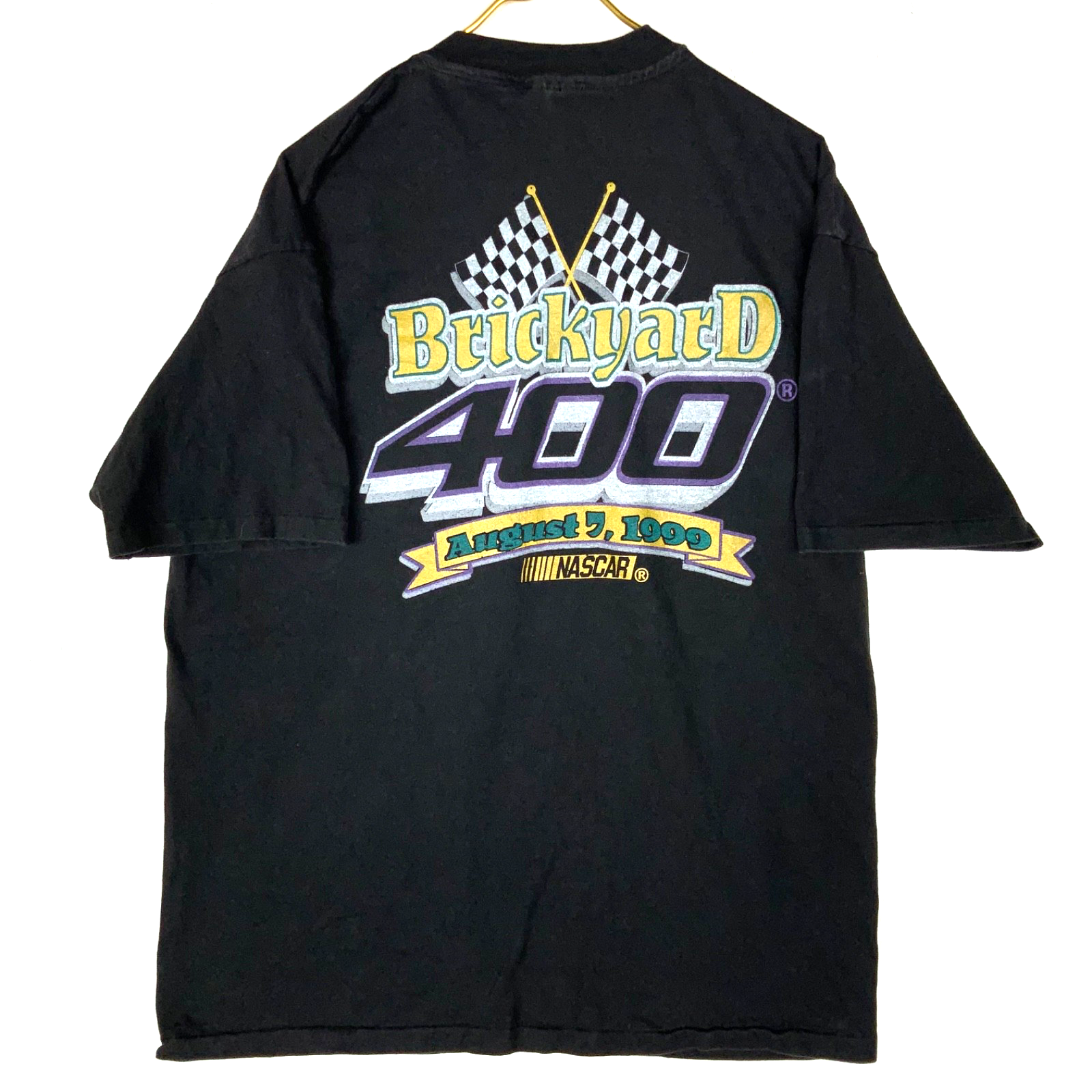 Vintage Nascar T-Shirt XL Double Sided Single Stitch 1999 Brickyard 400 90s