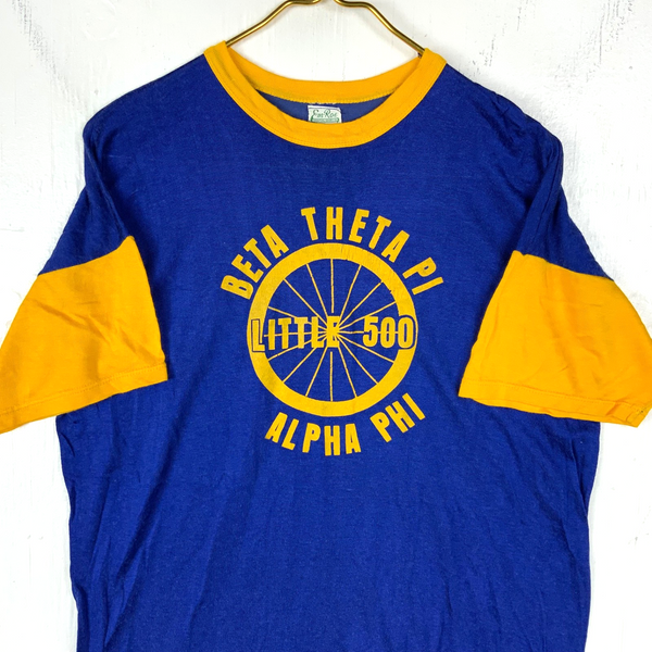 Vintage 1960s Fraternity Jersey T-Shirt Large Beta Theta Pi Alpha Phi Little 500