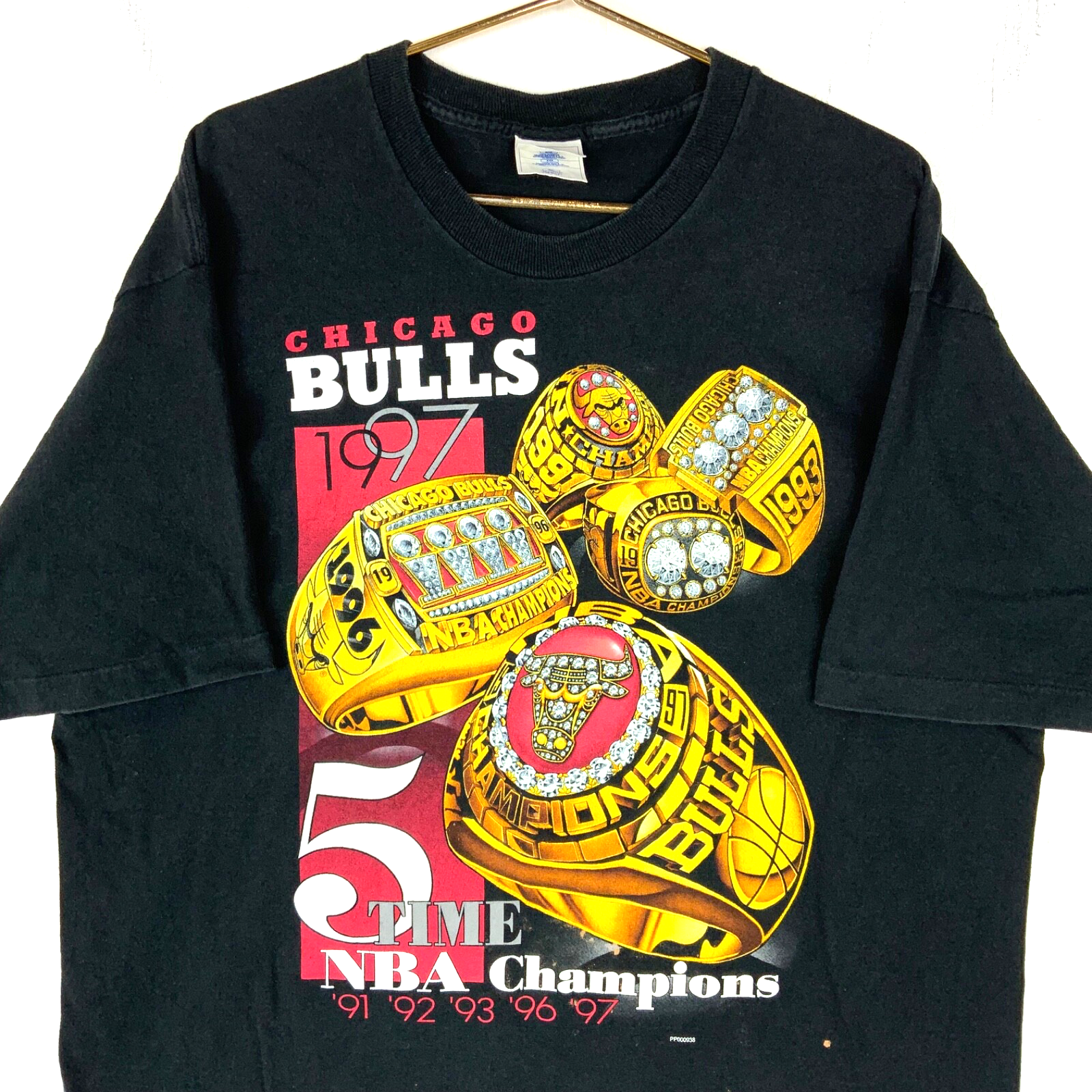 Vintage Chicago Bulls Pro Player T-shirt XL Single Stitch 5 Time Nba Champs 90s