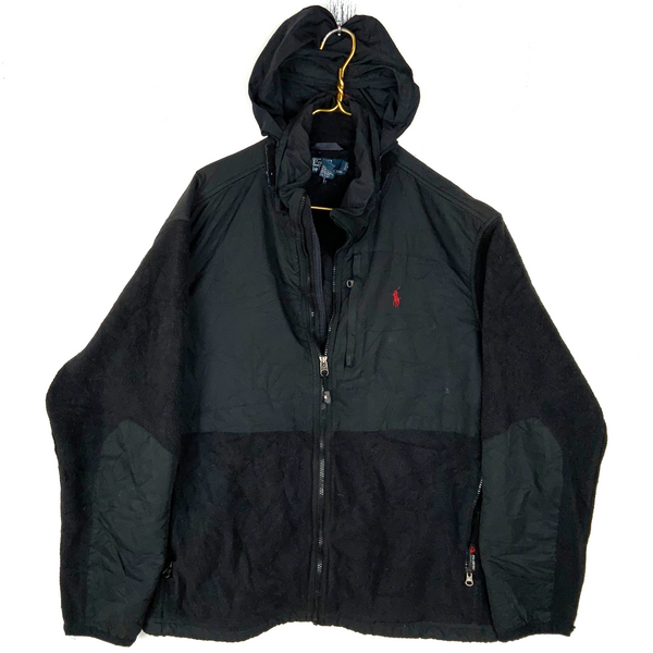 Vintage Polo By Ralph Lauren Fleece Sweater Jacket XL Full Zip Hooded Polartec