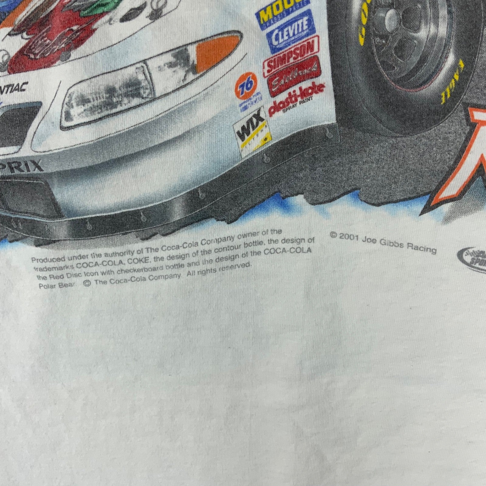 Vintage Nascar Coca Cola Crew T-shirt 2XL Home Depot Racing 2001 Tony Stewart