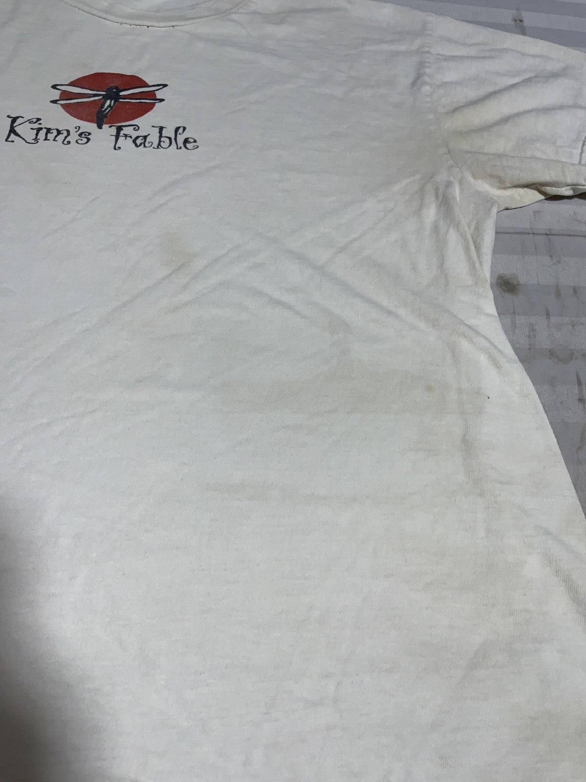 Vintage Kim’s Fable T-Shirt Large White Music Delta Pro Weight