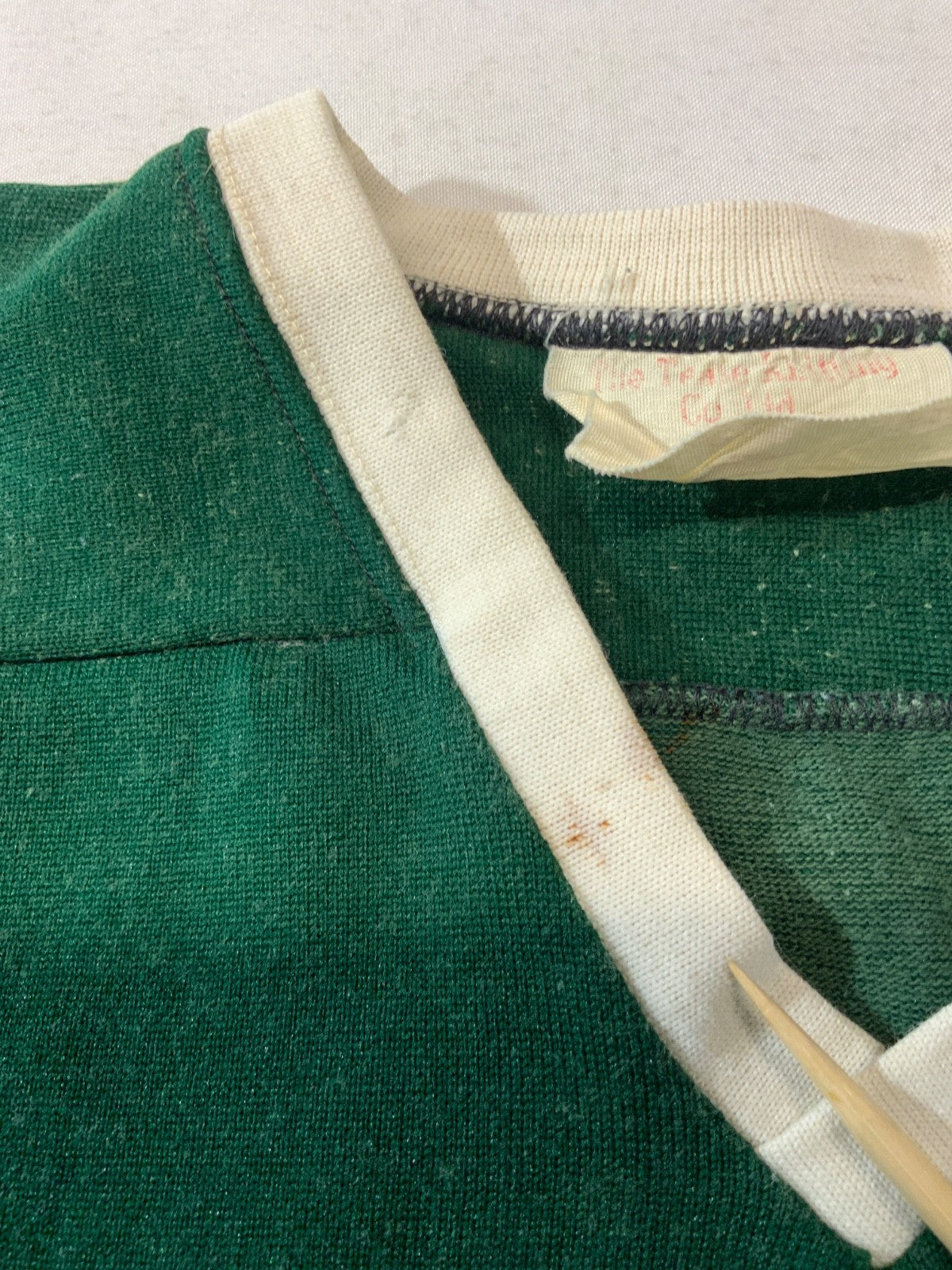 Vintage 1970s Hockey Jersey Medium Green