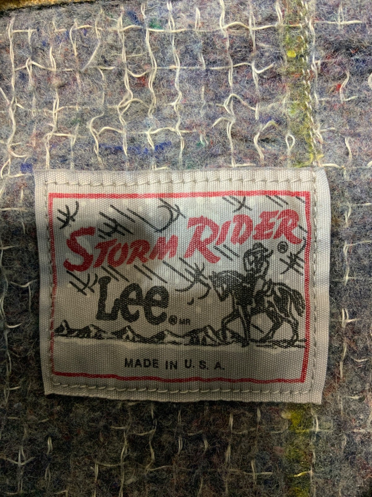 Vintage 1970s Lee Storm Rider Denim Jean Jacket Small Blue Blanket Lined