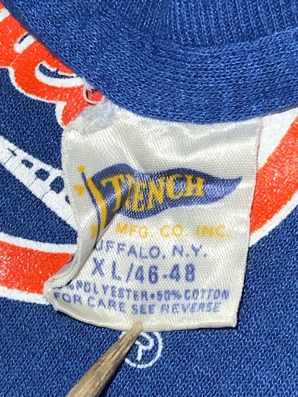 Vintage New York Mets T-shirt XL Blue Single Stitch Made Usa 1987 Mlb Trench 80s