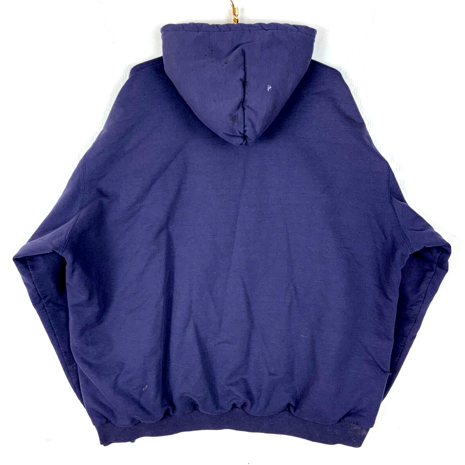 Vintage Carhartt Active Lined Sweatshirt Hoodie Jacket 3XL Tall Blue Workwear