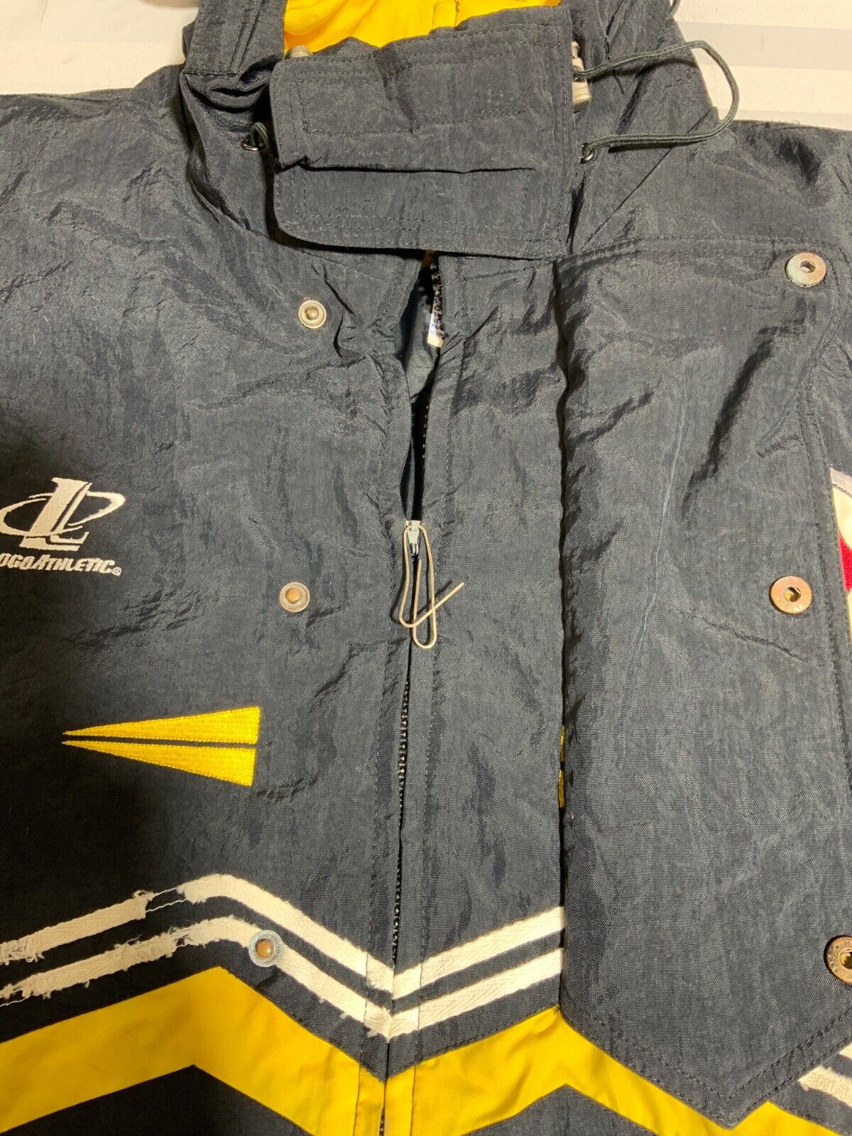 Vintage Pittsburgh Steelers Logo Athletic Puffer Jacket XL Hooded Full Zip 90s