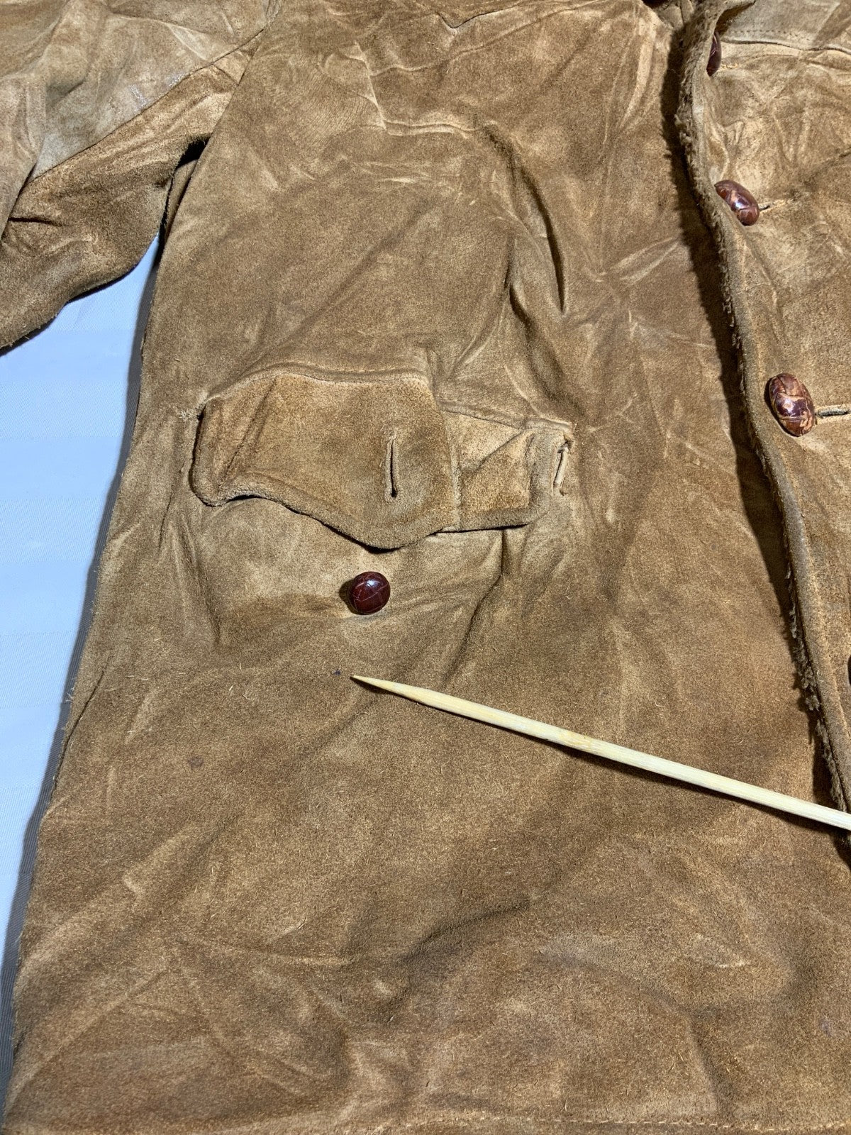 Vintage Schott Rancher Western Suede Leather Jacket Small Made In Usa 1980s