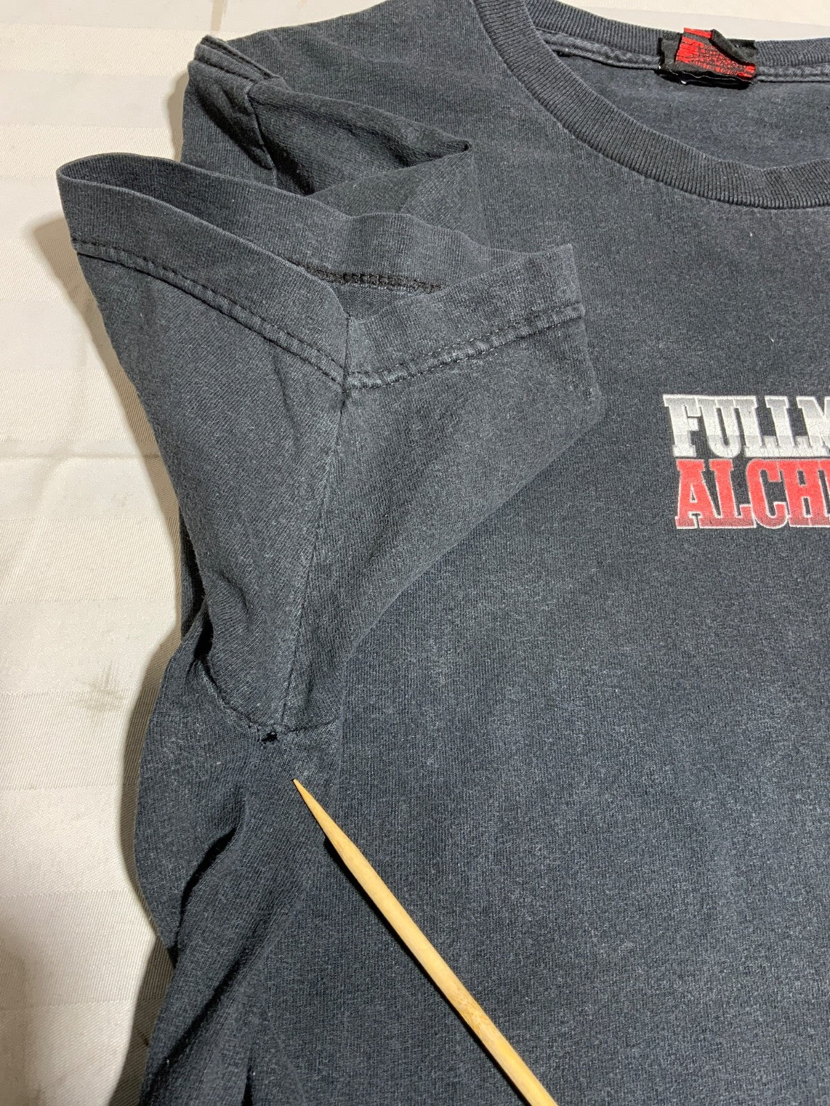Vintage Fullmetal Alchemist T-Shirt Large Black Double Sided Anime Manga