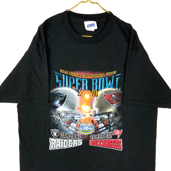 Vintage Raiders Vs Tampa Bay Buccaneers Super Bowl Xxxvii T-Shirt XL 2003 Nfl