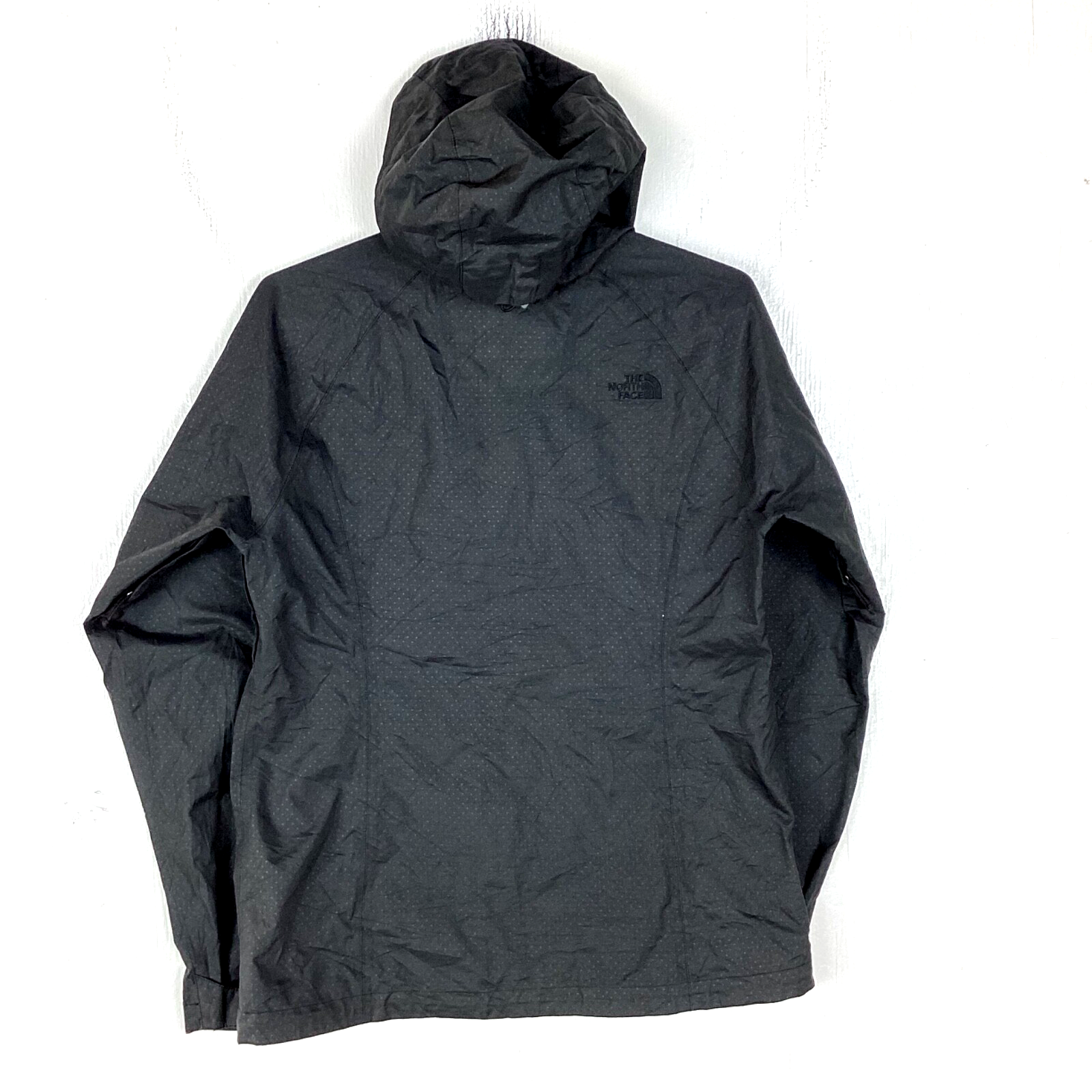The North Face Women's Windbreaker Jacket Size Medium Black Hooded Full Zip