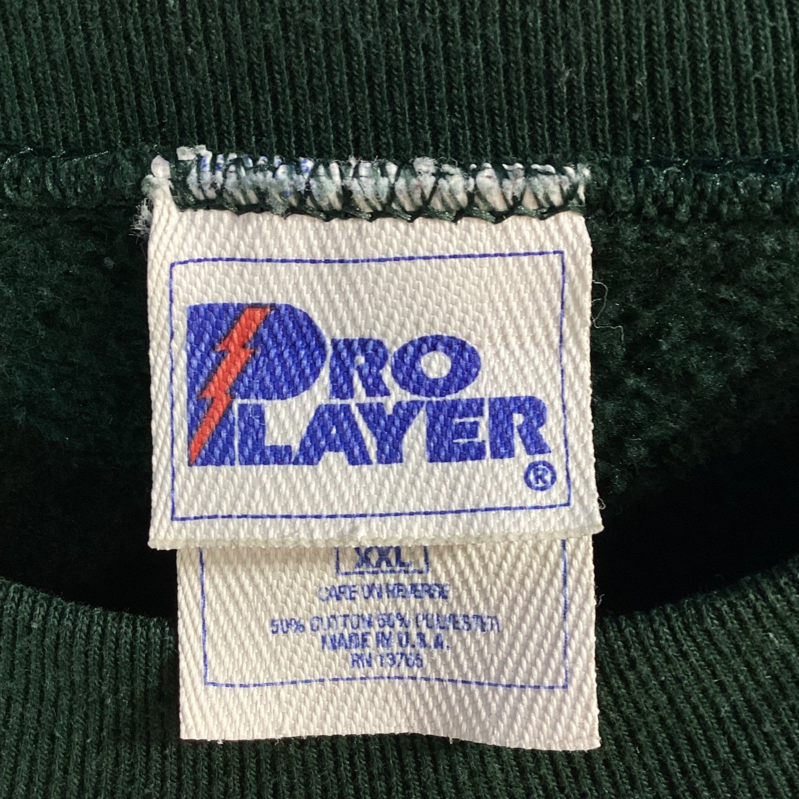 Vintage Green Bay Packers ProPlayer Sweatshirt Crewneck Size 2XL Green Nfl