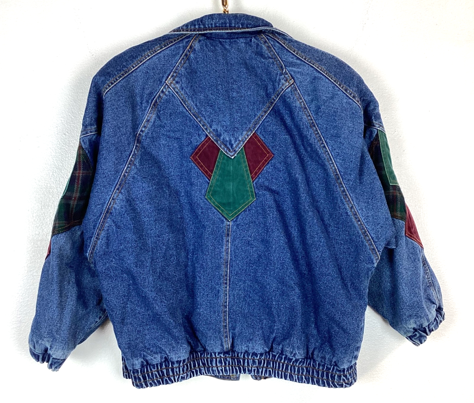 Vintage 1990s Women’s Denim Jacket Women's Size Small Blue Lined Bomber