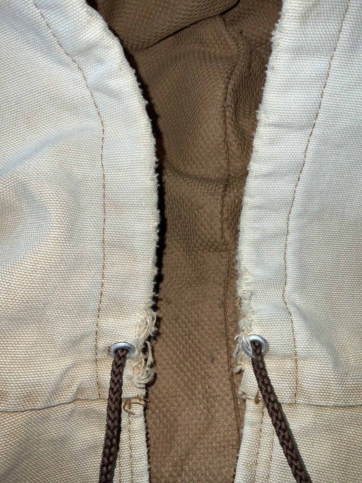 Vintage Carhartt Duck Jacket XL Brown Full Zip Workwear Distressed