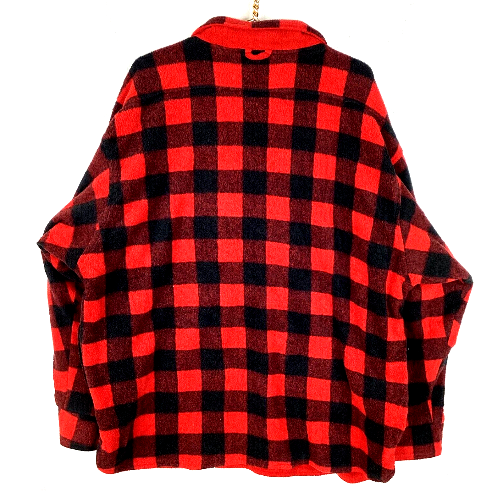 Marlboro Fleece Sweater Jacket Size 2XL Red Reversible Half Zip