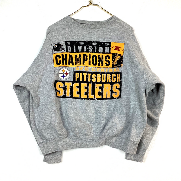 Vintage Pittsburgh Steelers Starter Sweatshirt Size XL Gray Made In Usa Nfl