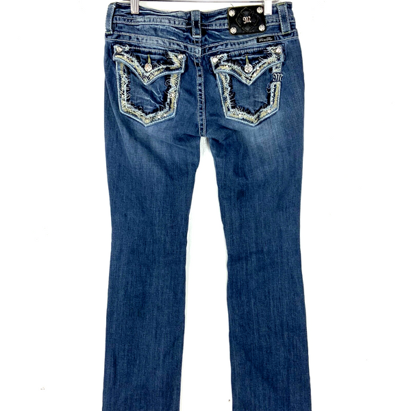 Vintage Miss Me Bootcut Women's Denim Jean Size 30 Blue Y2k
