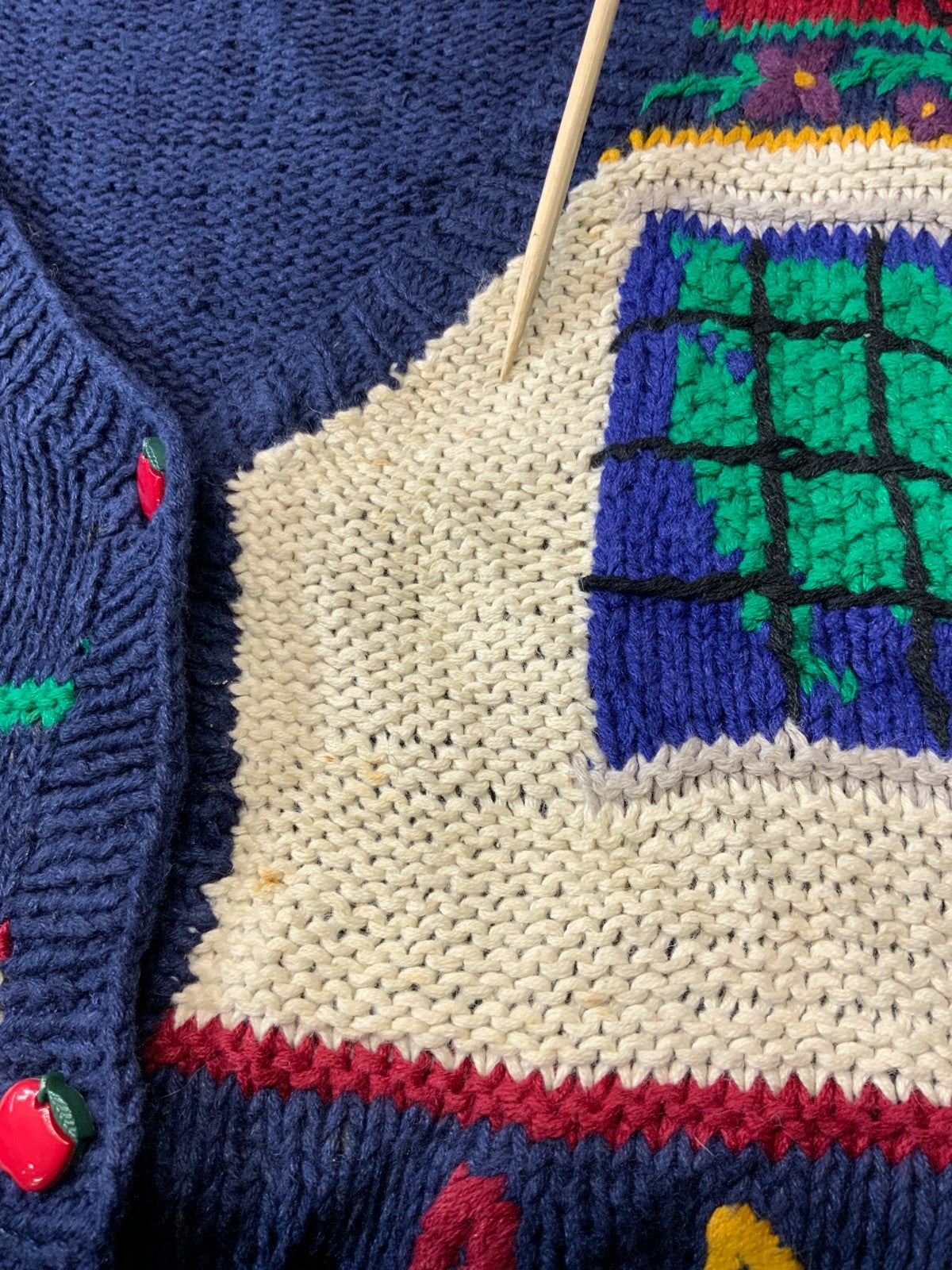 Vintage Croft & Barrow Knit Sweater Women’s XL Blue Cardigan School