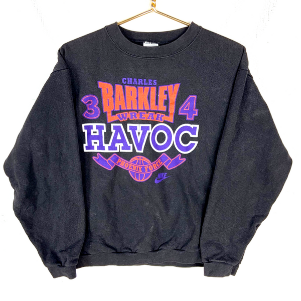 Vintage Nike Charles Barkley Sweatshirt Crewneck Youth Size XL Black Nba 90s