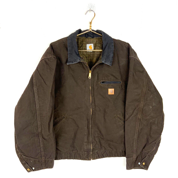 Carhartt Detroit Jacket 3XL Brown Full Zip Blanket Lined Workwear