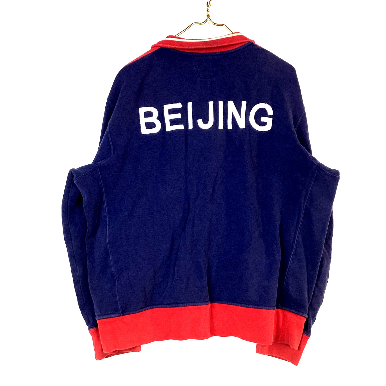 Vintage Polo Ralph Lauren Sweatshirt Jacket XL Blue 2008 Usa Olympics Beijing