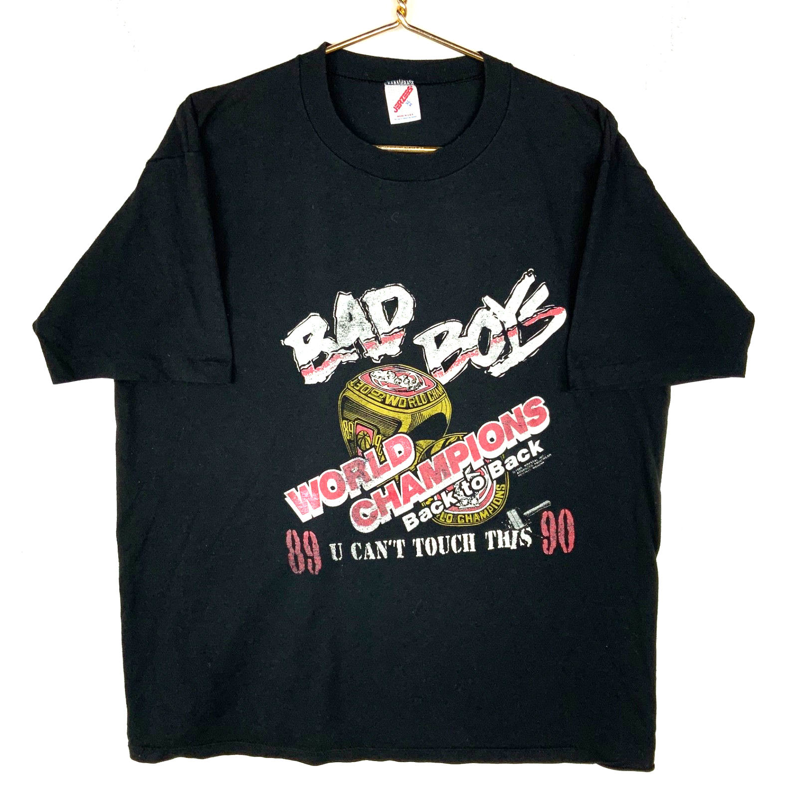 Vintage Detroit Pistons T-shirt XL Bad Boys U Can’t Touch This 1990 Nba Champs