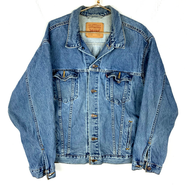 Vintage Levi’s Denim Jean Jacket XL Blue Medium Wash 90s