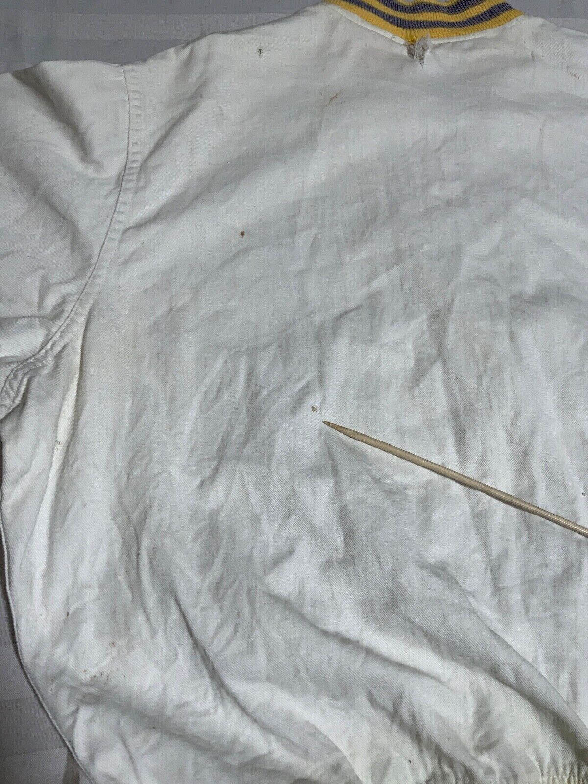 Vintage 1950s Jacket Large Full Zip Distressed Delta Pi Alpha Fraternity Bomber