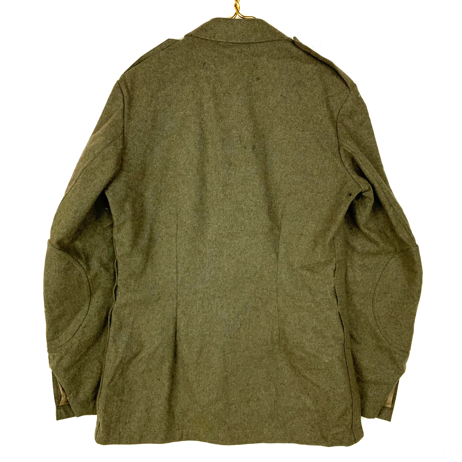 Vintage German Military Wool Jacket Size Small Green Button Up Vietnam Era 60s